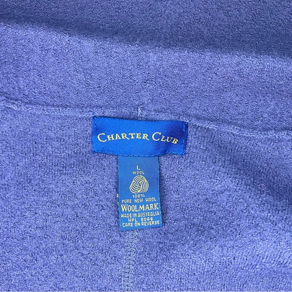 Charter Club button up cardigan. Plum- size large. Australian wool. - Picture 6 of 7